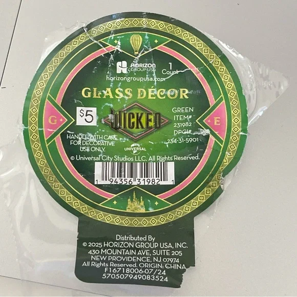 Wicked Glass Decor Elphaba Green Decorative Container - Picture 8 of 8